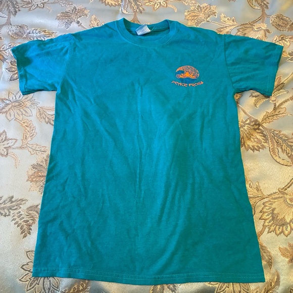 VTG 90s Peace Frogs Unisex Small Yin Yang Celestial Sun Moon Short Sleeved Tee - Picture 2 of 5